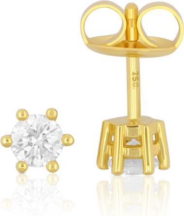 Muau Ohrstecker 6-Griff-Fassung (750/18K Gelbgold)