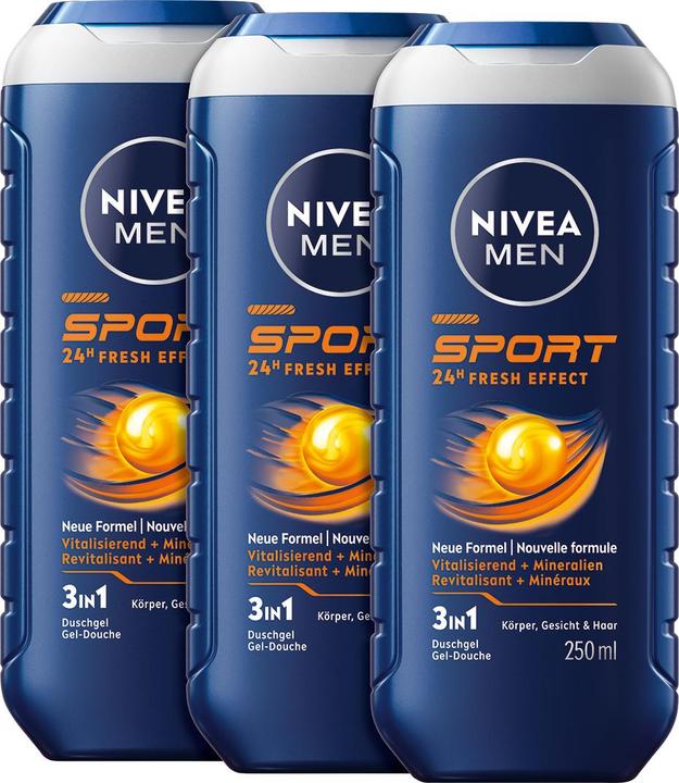 NIVEA Men Pflegedusche Sport Trio (750 ml)