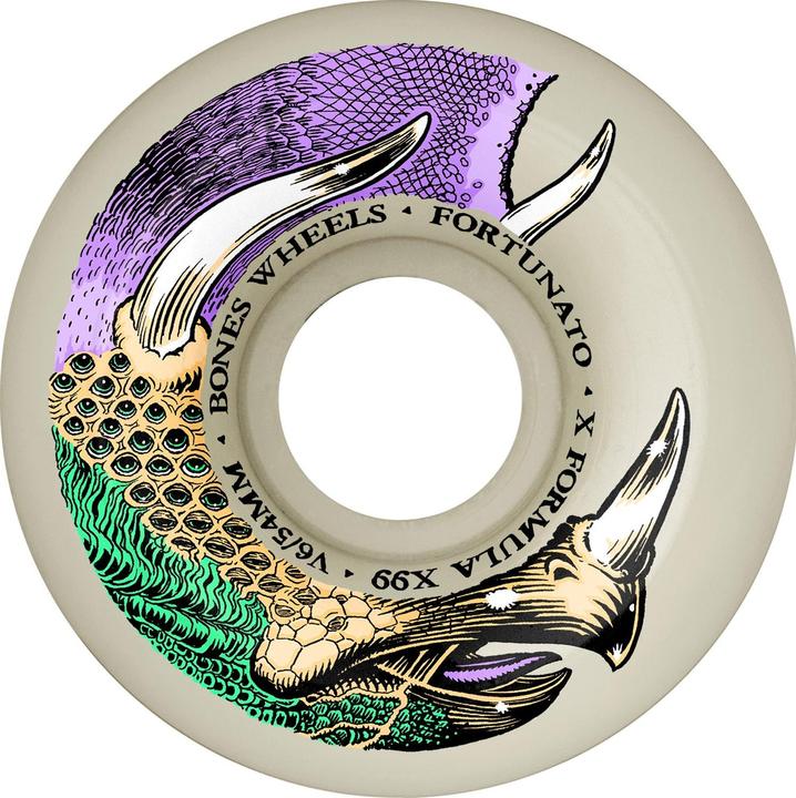 Actual product image Bones Wheels 99A XF Dino Sortas V6 Widecut (54 mm)
