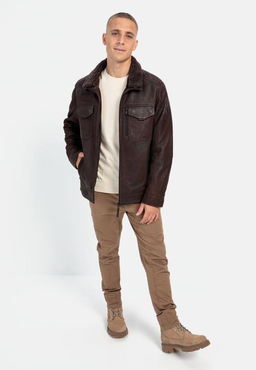 Produktbild Camel Active Leder Blouson mit Stehkragen (54)