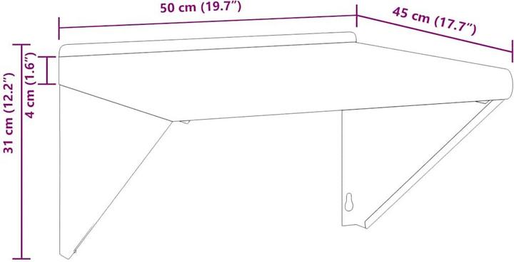 Image du produit VidaXL Support d'étagère 4 pcs. Noble
