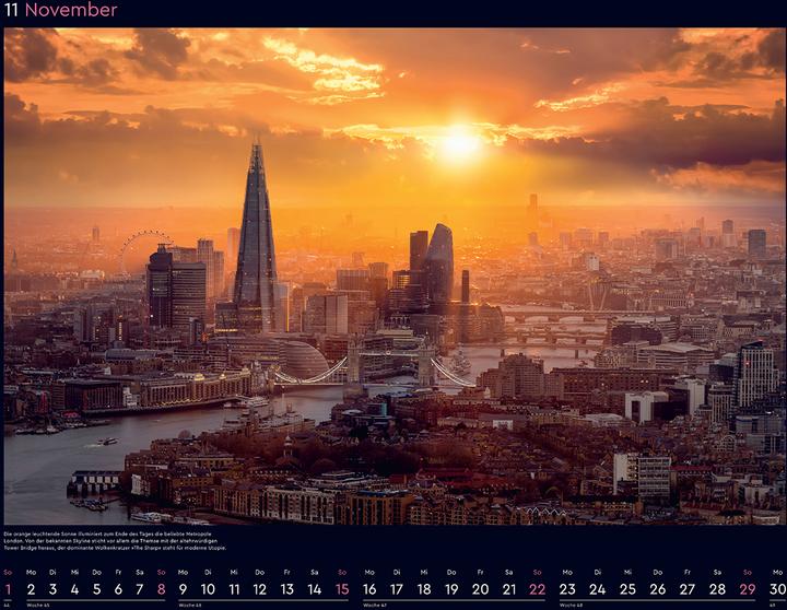 Produktbild Metropolen - Wandkalender 2026 (60 x 45 cm, Harter Einband, Deutsch)