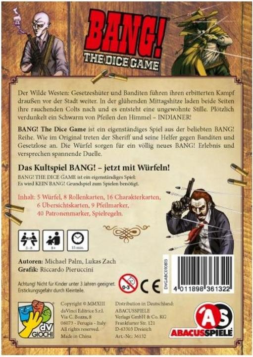Actual product image Abacus Bang. The Dice Game (German)
