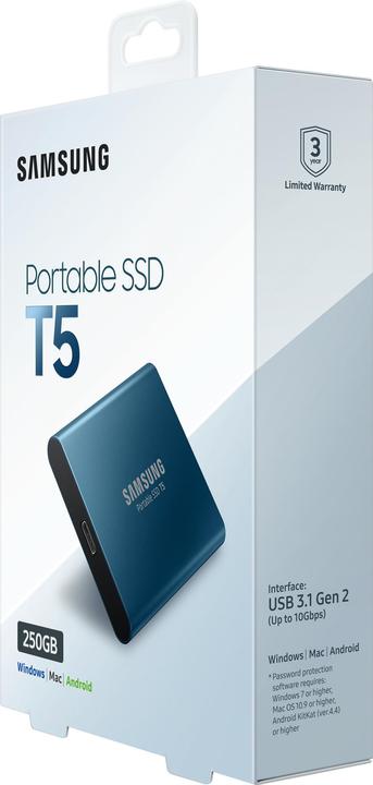 Image du produit Samsung Portable T5 (250 Go)