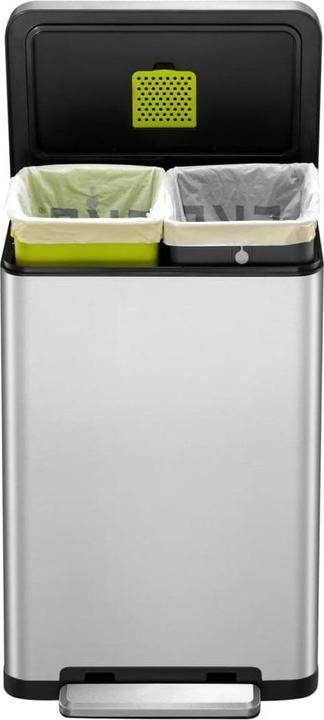 Immagine prodotto EKO Sistema di raccolta differenziata X-Cube a pedale in acciaio inox 2 x 20 L in acciaio inox (40 l)