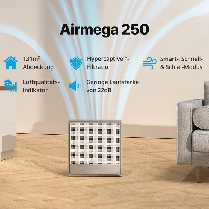 Actual product image Coway Airmega 250 louvre cleaner with GreenHEPA technology (131 m²)