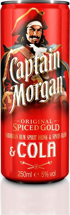 Actual product image Captain Morgan Spiced Gold & Cola (1 x 25 cl)