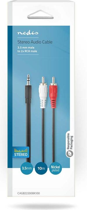 Produktbild Nedis CAGB22200BK (10M) (10 m, 3.5mm Klinke (AUX))