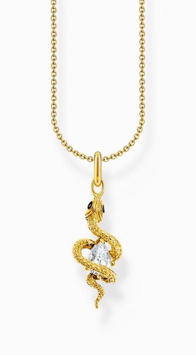 Immagine prodotto Thomas Sabo Collana con ciondolo a forma di serpente Tempting Romance (Argento 925, Giallo oro, 40 - 45 cm)