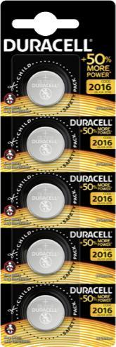 Produktbild Duracell Lithium (5 Stk., CR2016, 110 mAh)
