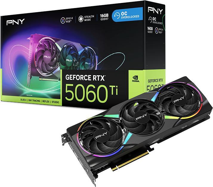 Produktbild PNY GeForce RTX 5060 Ti Epic-X RGB Overclocked Triple Fan (16 GB)