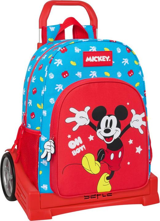 Produktbild Mickey Mouse Club House Schulrucksack mit Rädern Mickey Mouse Clubhouse Fantastic Blau Rot 33 x 42 x 14 cm