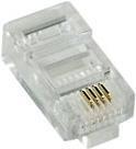 Image du produit InLine Pack de 100 connecteurs modulaires 8P4C RJ45 à sertir sur câble plat (RNIS)
