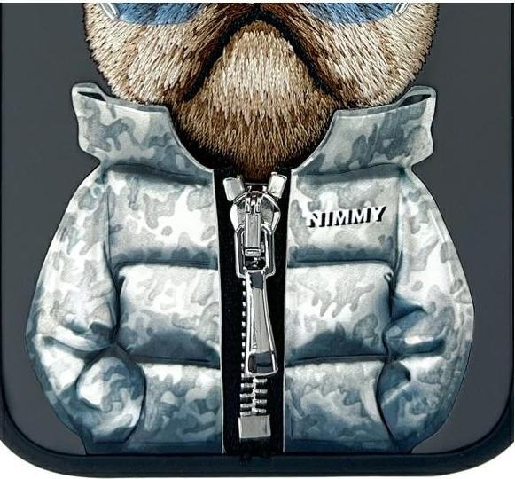 Actual product image Dog & Bone Nimmy case iPhone 16 6.1" black Cool&Cute 2.0 Dog (Apple iPhone 16)
