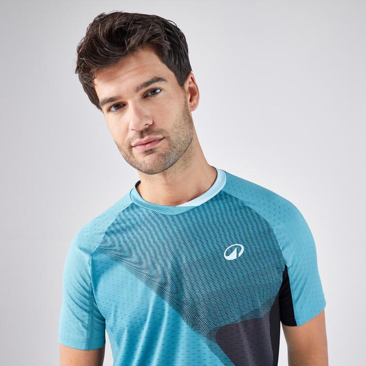 Actual product image Kuikma Herren Padel T-Shirt technisch - 900 blau/schwarz (L)