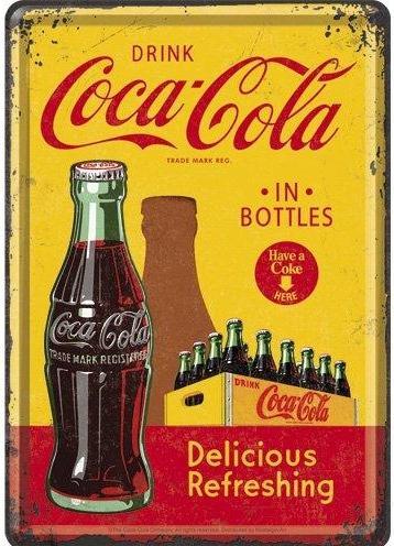 Produktbild Nostalgic-Art Merchandising Blechpostkarten. Coca-Cola / In Bottles Yellow