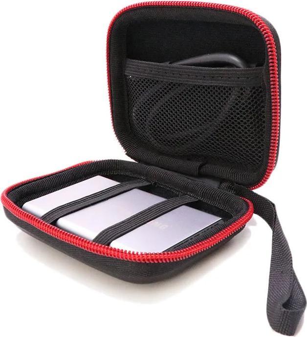 Produktbild Only-Bags.Store Festplatten Trage Tasche für Samsung T7 Touch-SSD. Stossfest Hart Hülle Organizer