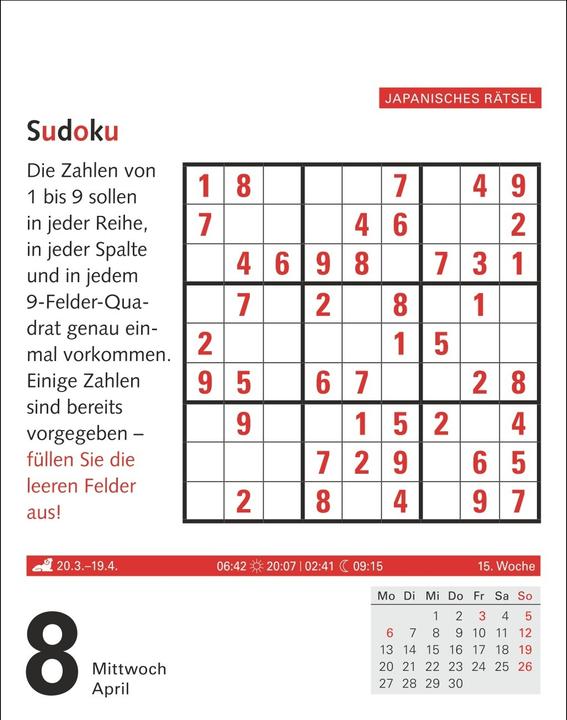 Productafbeelding Harenberg Meyers Grips-Gymnastik Tagesabreisskalender 2026 - Das tägliche 5-Minuten-Training für Gedächtnis (Duits, Philip, KIEFER, 2025)
