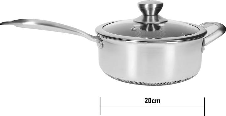Produktbild Cheffinger Saucentopf 20 cm - Edelstahl (20 cm, Kochtopf, Edelstahl)