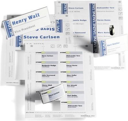Actual product image Durable Badgemaker insert labels for name tags