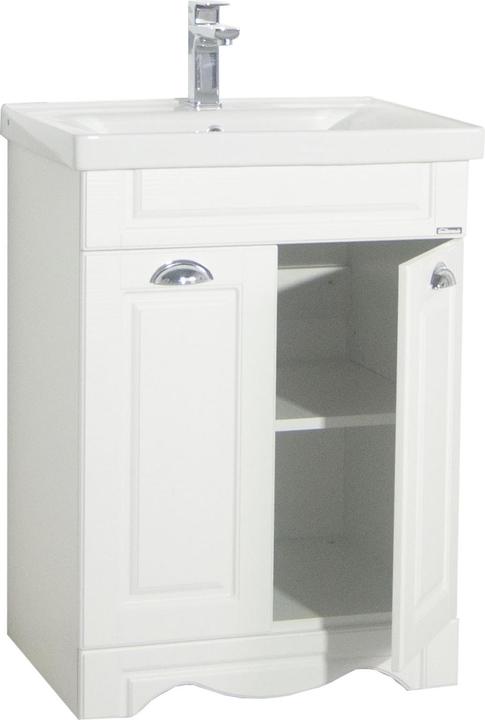 Produktbild VCM 2-tlg. Waschplatz Waschtisch Breite 60 cm Badmöbel Set Waschbecken Landhaus Calaso L