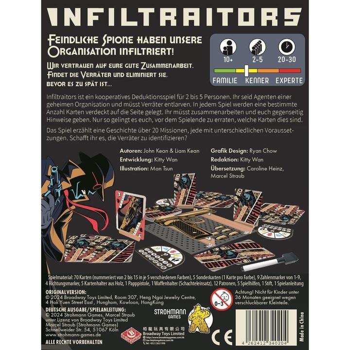 Actual product image Strohmann Games Infiltraitors (German)