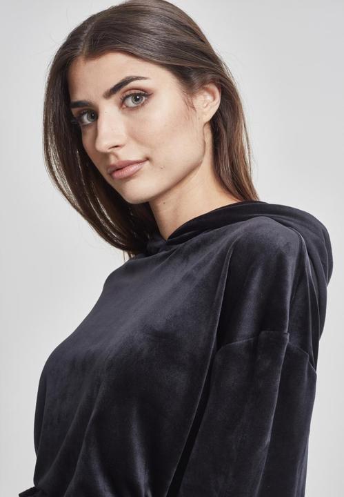 Immagine prodotto Urban Classics Felpa con cappuccio corta da donna in velluto (L)