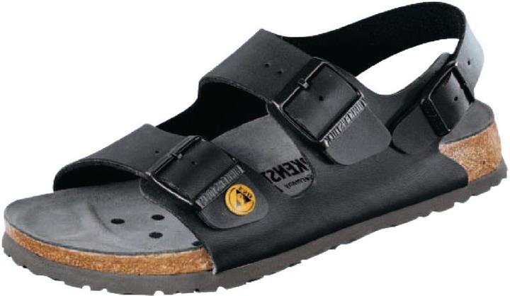 Birkenstock Milano ESD Birko-Flor Schwarz