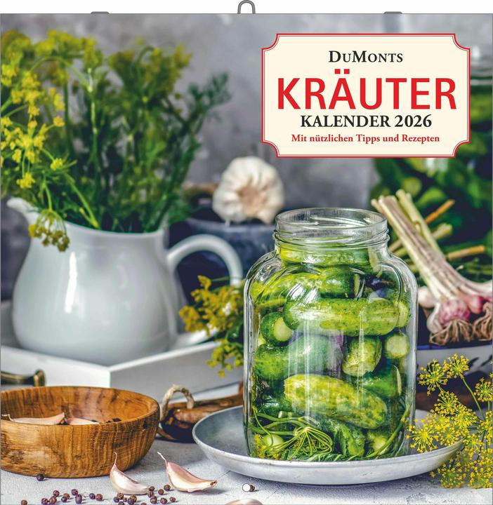 Produktbild DUMONTSKräuterKalender2026Broschürenkalender,30x30cm,WandkalendermitText (30 x 30 cm, Harter Einband, Deutsch)
