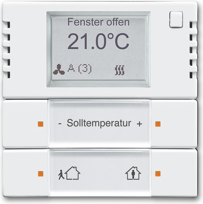 Produktbild Busch-Jaeger Raumtemperaturregler UP KNX PowN std-ws glz