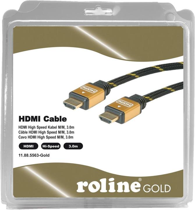 Produktbild Roline HDMI (Typ A) — HDMI (Typ A) (3 m, HDMI)