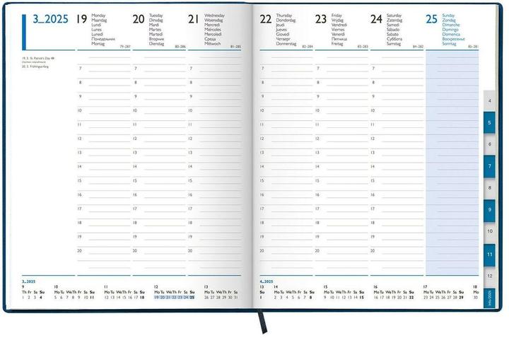 Actual product image Simplex Agenda commercial TM Manager timer 52 Z (A4, German, English, Italian, French, Czech, Dutch, Polish, Russian)