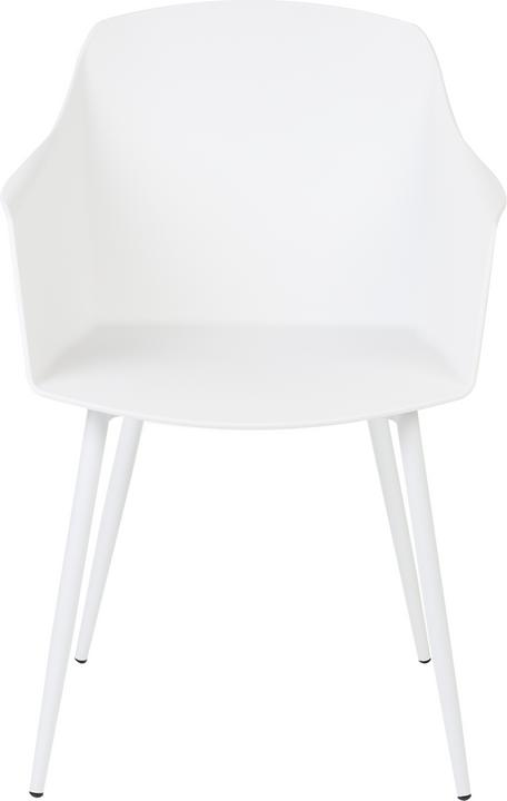 Actual product image Beliani Dining Chair Plastic White Set of 2 FONDA