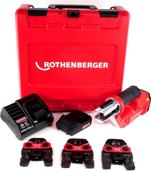 Actual product image Rothenberger ROMAX Compact TT press jaw set SV15-22-28, 1x 2 Ah (390 mm)