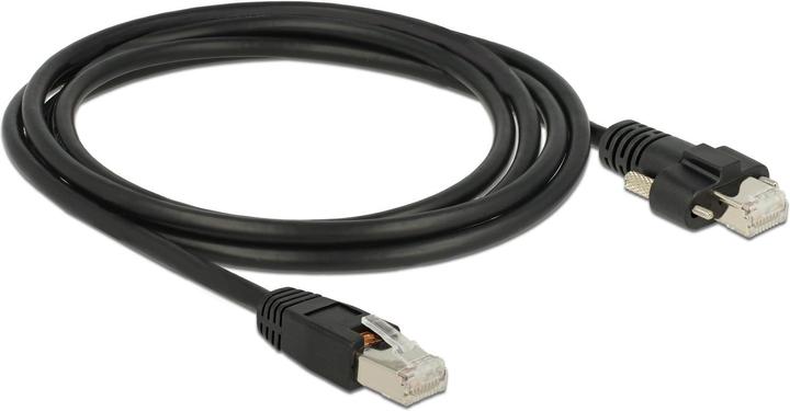 Produktbild Delock Patchkabel: S/STP 2m schwarz (S/FTP, CAT6, 2 m)