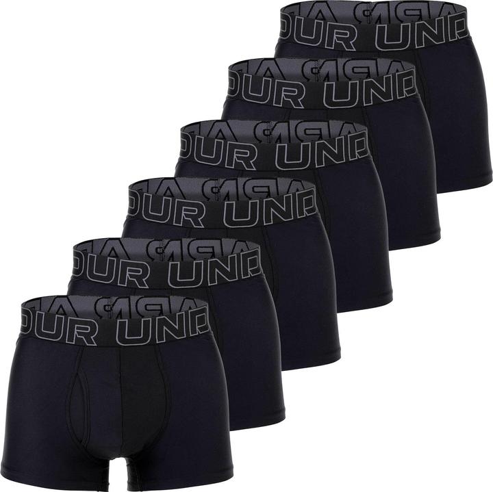 Under Armour Boxershort Sportlich Figurbetont UA PERFORMANCE TECH - SOLID 6 IN 6PK (M, 6er Pack)