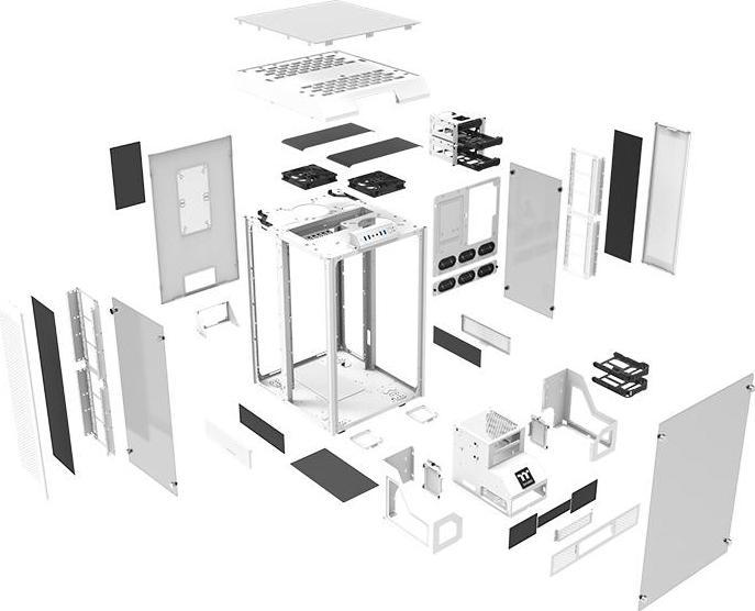 Immagine prodotto Thermaltake The Tower 900 Snow Edition (ATX, mATX, Mini-ITX, E-ATX)