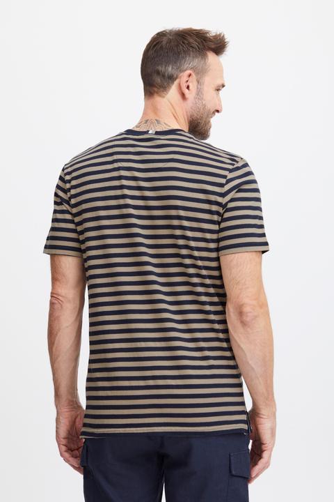 Actual product image FQ1924 FQTom SS stripe linnen blend tee 21900649 (L)