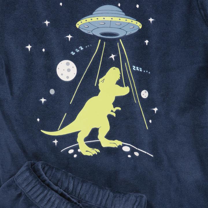 Actual product image La Redoute Collections Velvet pyjamas with noctilucent motif (152)