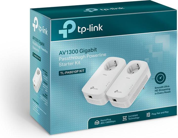 Image du produit TP-Link AV1300 Kit de démarrage pour courant porteur Gigabit Passthrough (1200 Mbit/s)