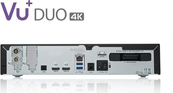 Vu+ Duo 4K 2x DVB-S2X FBC Twin (4.10 Go, 2x DVB-S2X 2x DVB-S2X, Slot CI)