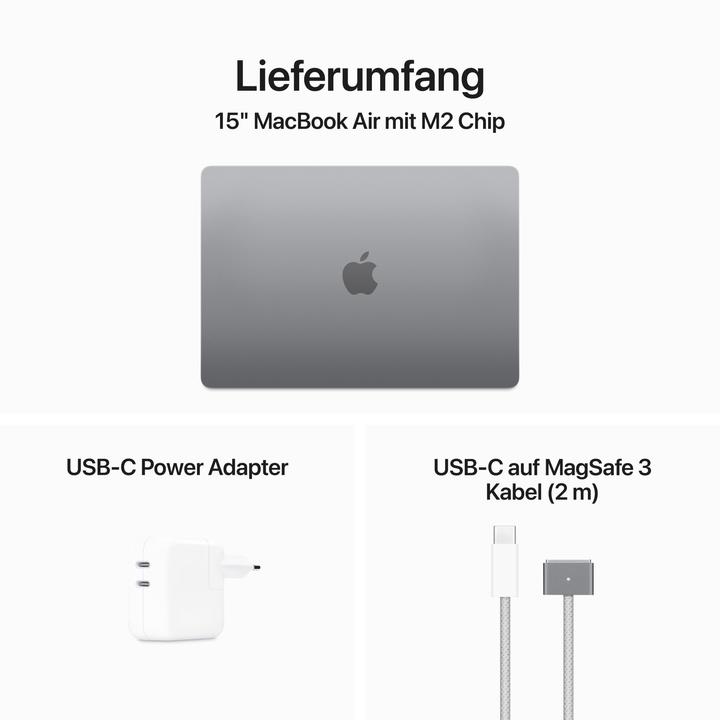 Produktbild Apple MacBook Air – 2023 (15", M2, 16 GB, 256 GB, DE)