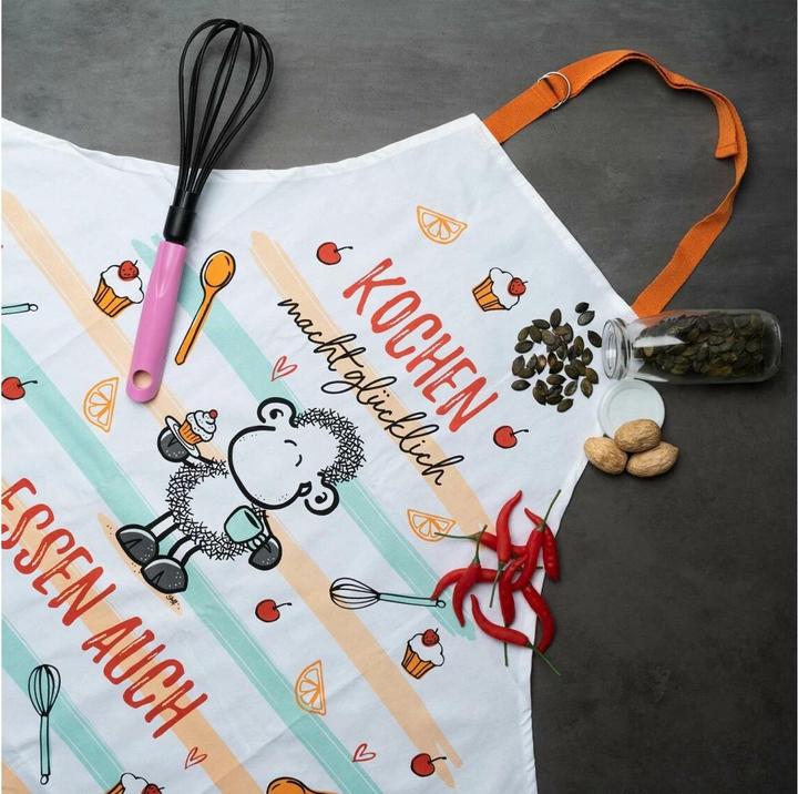 Produktbild Sheepworld Kochschürze Kochen macht glücklich – essen auch! Mehrfarbig