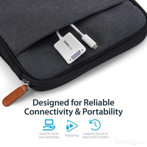 Immagine prodotto StarTech Adattatore USB-C A VGA - Bianco (VGA, 1750 cm)