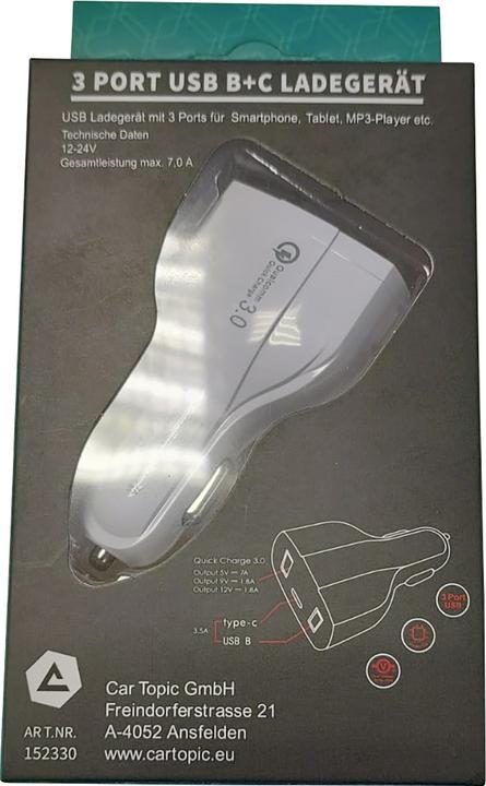 Actual product image Lipo USB charging adapter 3-fold