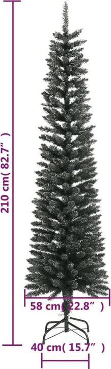 Produktbild VidaXL Künstlicher Weihnachtsbaum Schlank 150 LEDs 150 cm (150 cm)