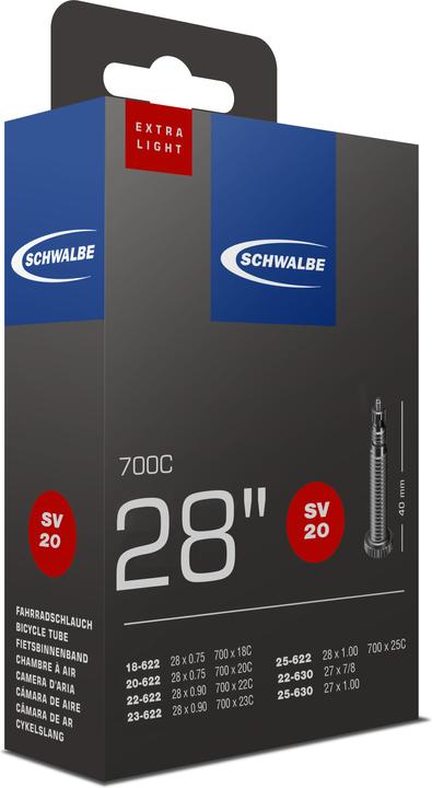 Immagine prodotto Schwalbe SV20 Extra Light (Presta (SV), 28", 40 mm)