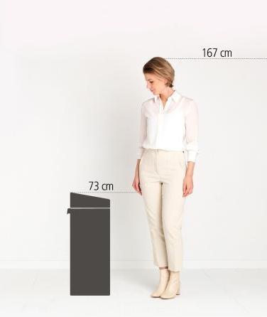 Immagine prodotto Brabantia Pattumiera Touch Bin Nuovo, riciclo, 23+10 L Platinum (33 l)