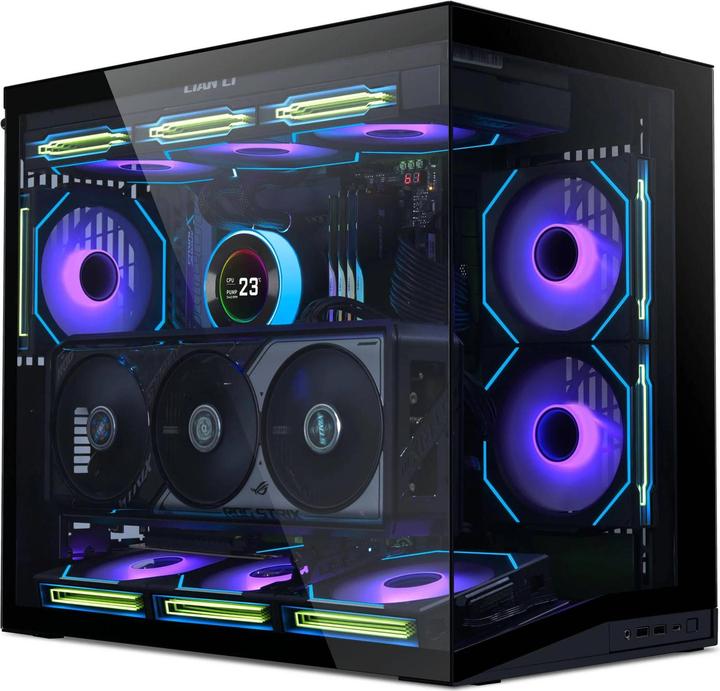 Immagine prodotto Lian-Li O11 Dynamic Mini V2 PC-Gehäuse, Mini-Gehäuse, ATX, Tempered Glass - schwarz (mATX, ATX, Mini-ITX)