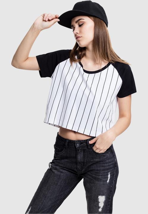 Actual product image Urban Classics Ladies Cropped Baseball Tee (M)